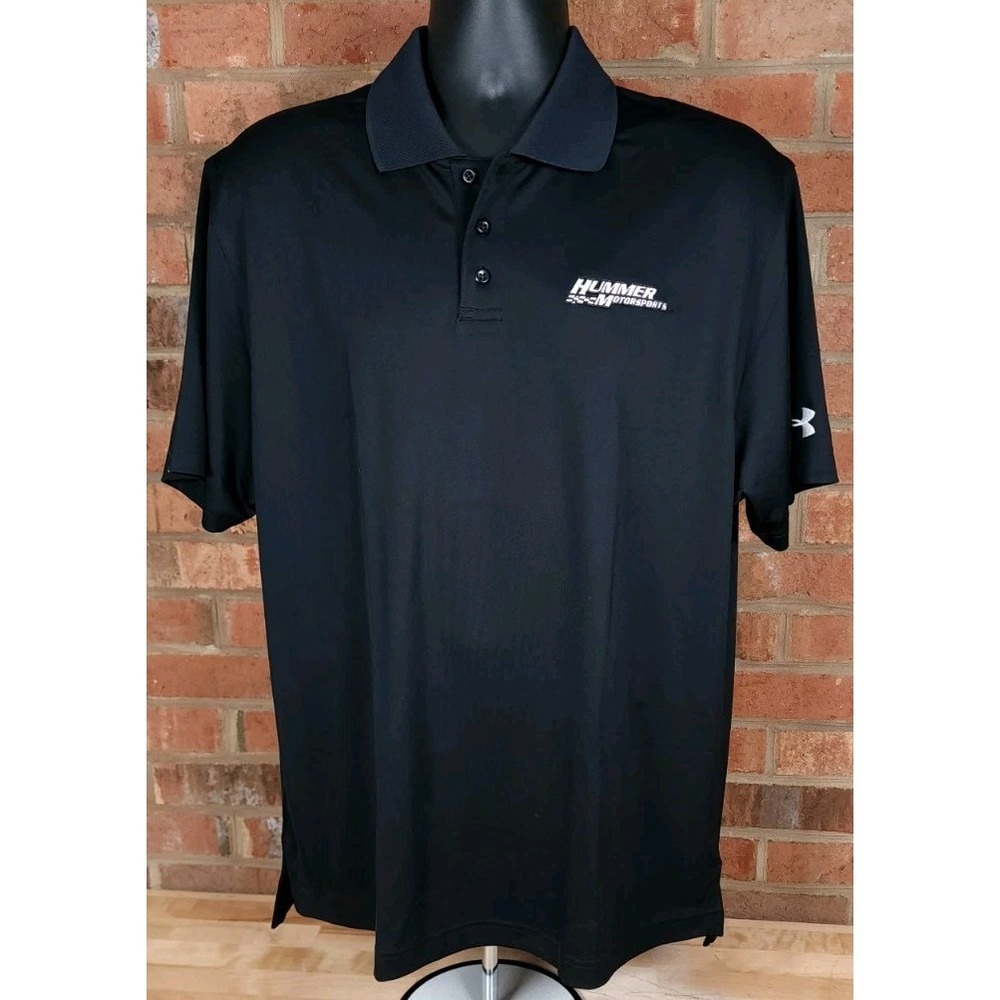 Hummer Motorsports‎ Under Armour Mens Large Polo Shirt Black
